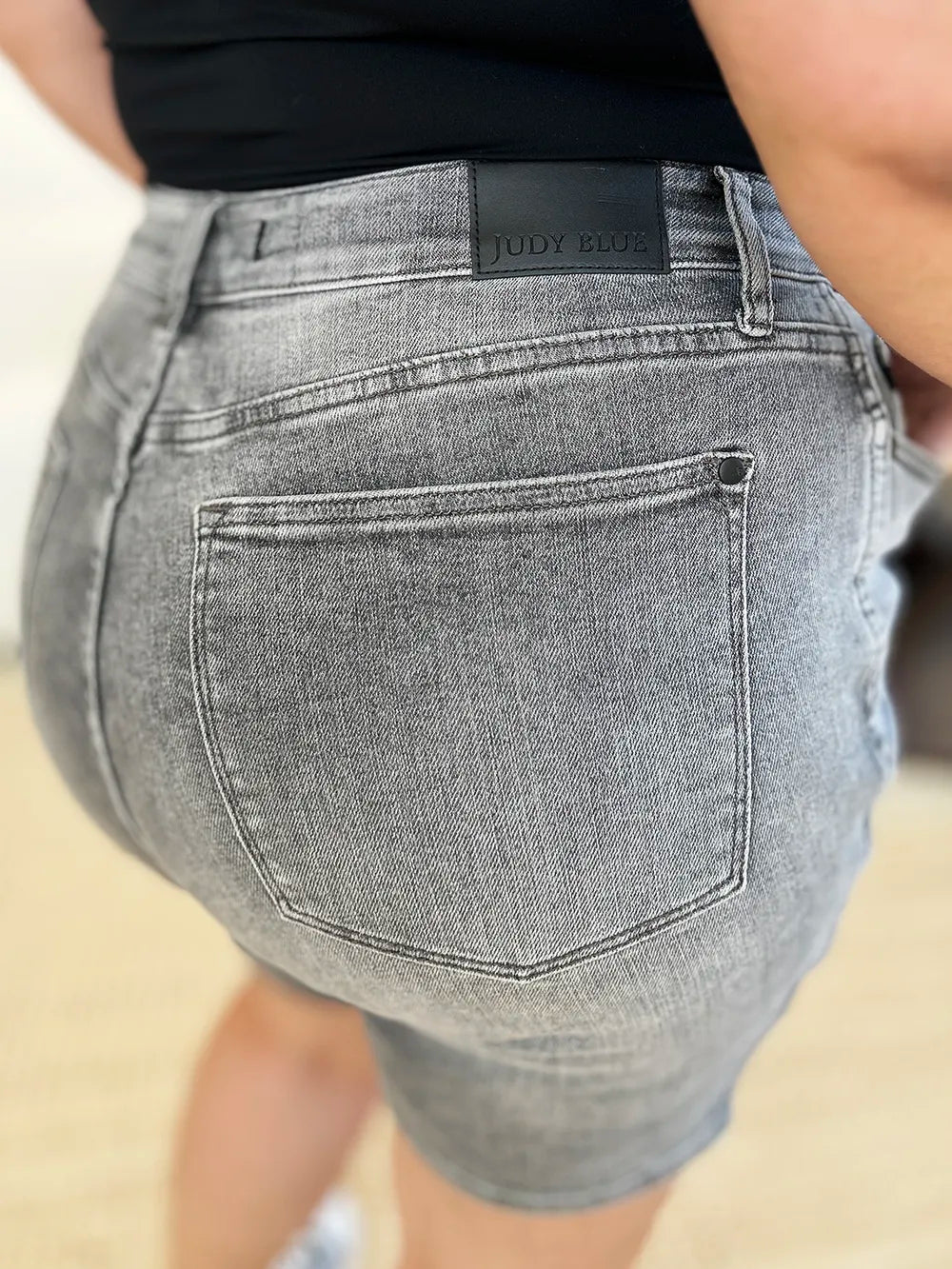 Judy Blue Full Size High Waist Washed Denim Shorts - MeeeShop Women's Fashion