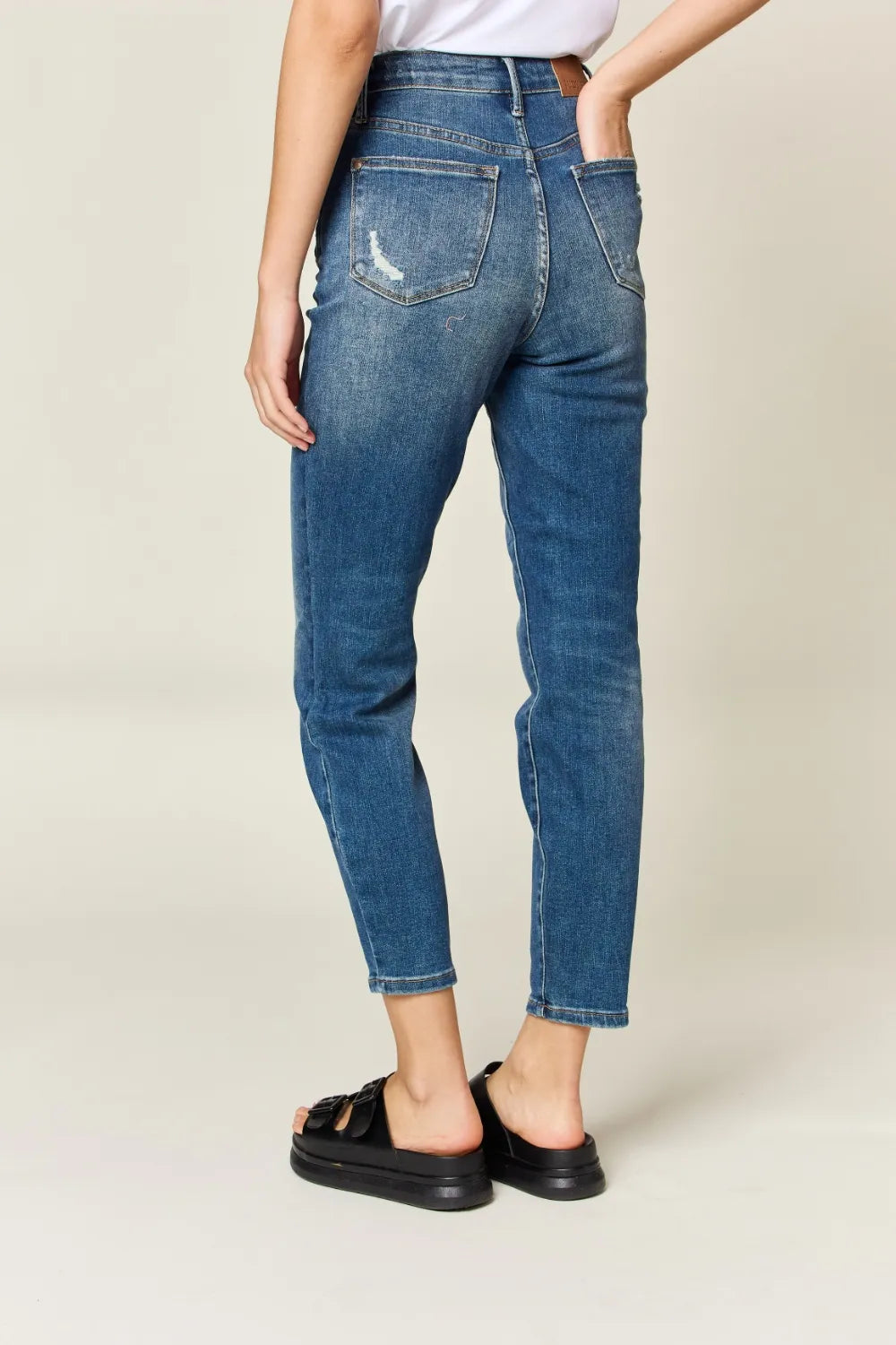 Judy Blue Full Size Tummy Control High Waist Slim Jeans - MeeeShop Women's Fashion