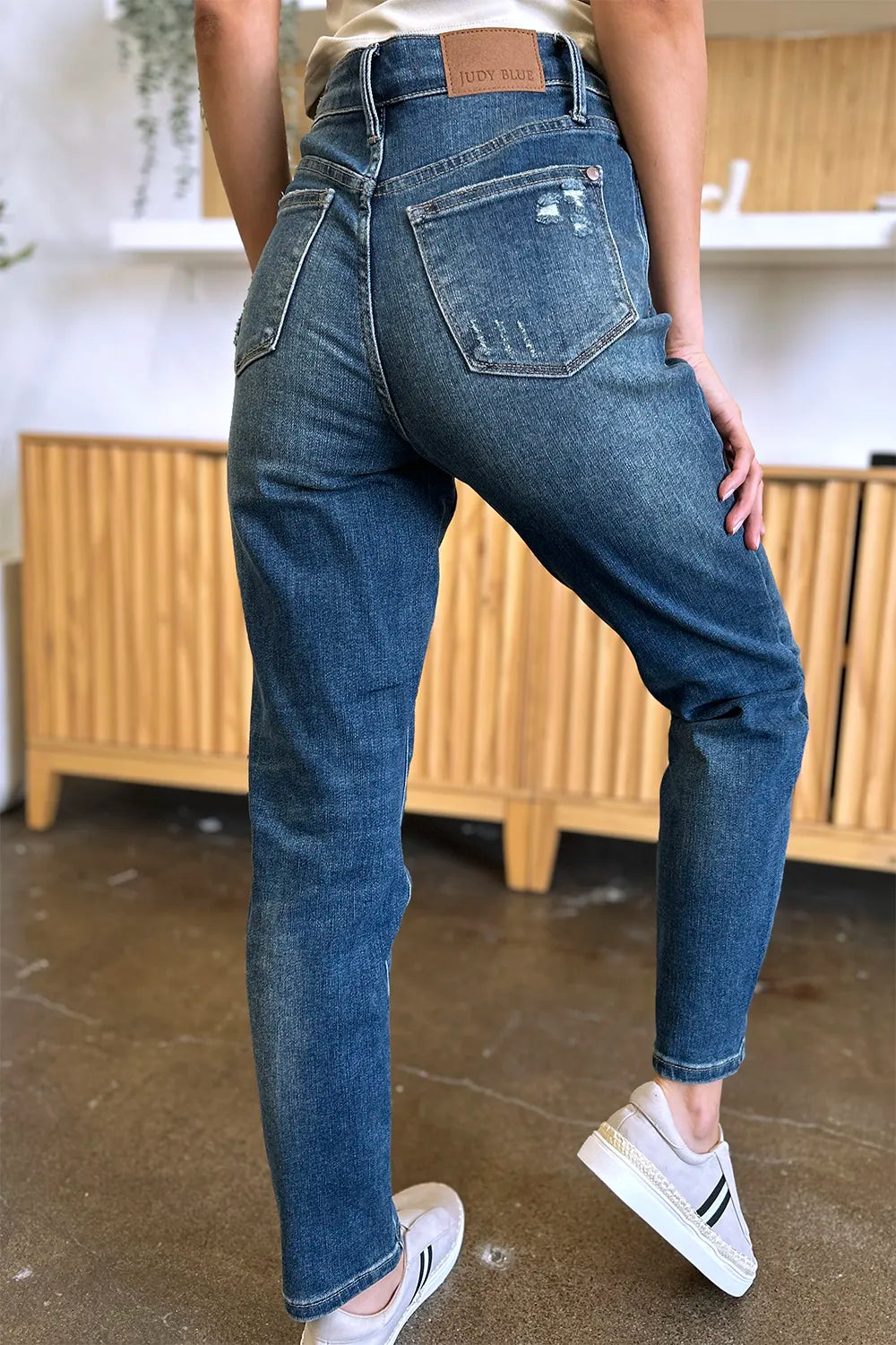 Judy Blue Full Size Tummy Control High Waist Slim Jeans - MeeeShop Women's Fashion