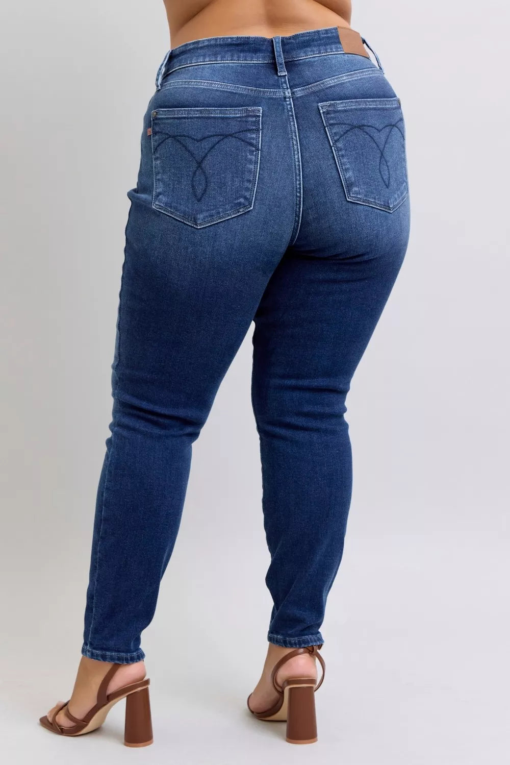 Judy Blue Full Size Washed Thermal Skinny Jeans plus Size view 20 (bottom) - judy blue jeans, judy blue - shop at us.meeeshop