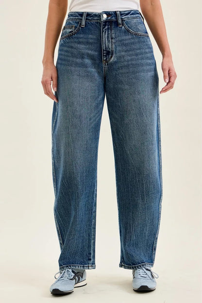 Judy Blue High Waist R.m. "marlow" Arc Dk Time Weathered Indigo Jeans DK (bottom) - judy jeans, judy in - shop at us.meeeshop