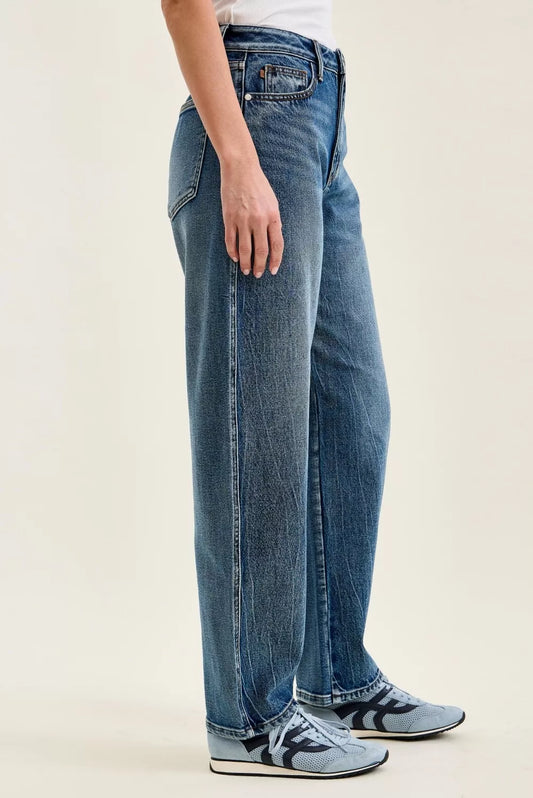 Judy Blue High Waist R.m. "marlow" Arc Dk Time Weathered Indigo Jeans DK view 2 (bottom) - judy jeans,  - shop at us.meeeshop
