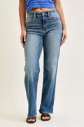 Judy Blue Mid Rise 90s Straight Jeans MD (bottom) - judy jeans, judy straight jeans, judy blue mid jean - shop at us.meeeshop