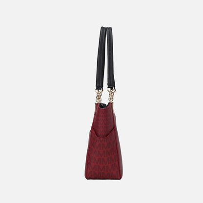 Jules Signature Tote Bag in Burgundy view 4 - Bag Tote