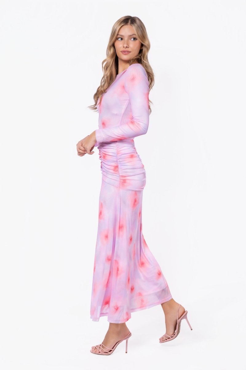 Juliana Dress (pink) S view 2 (dress) - can you wear pink on pink, what is the difference between pink  - shop at us.meeeshop