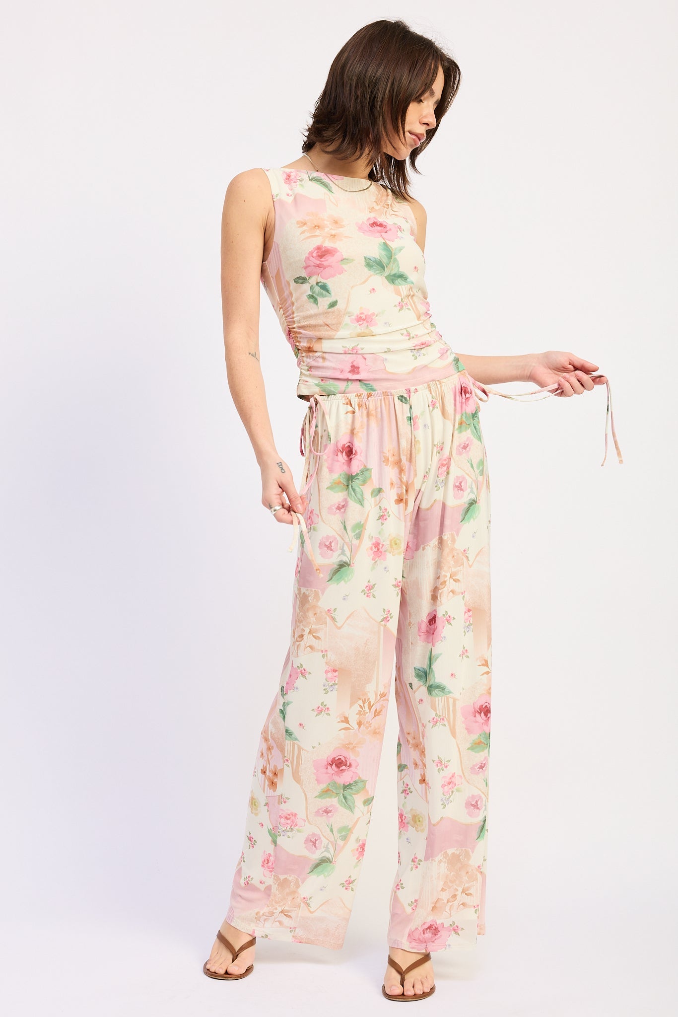 Julie Pants in Ivory Rose Pink view 2 - Filippa K Julie Pants (bottom)