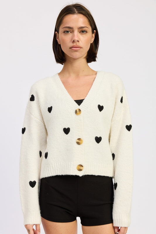 Juliette Cardigan in Ivory Black - Juliette Cardigan Free People (top)