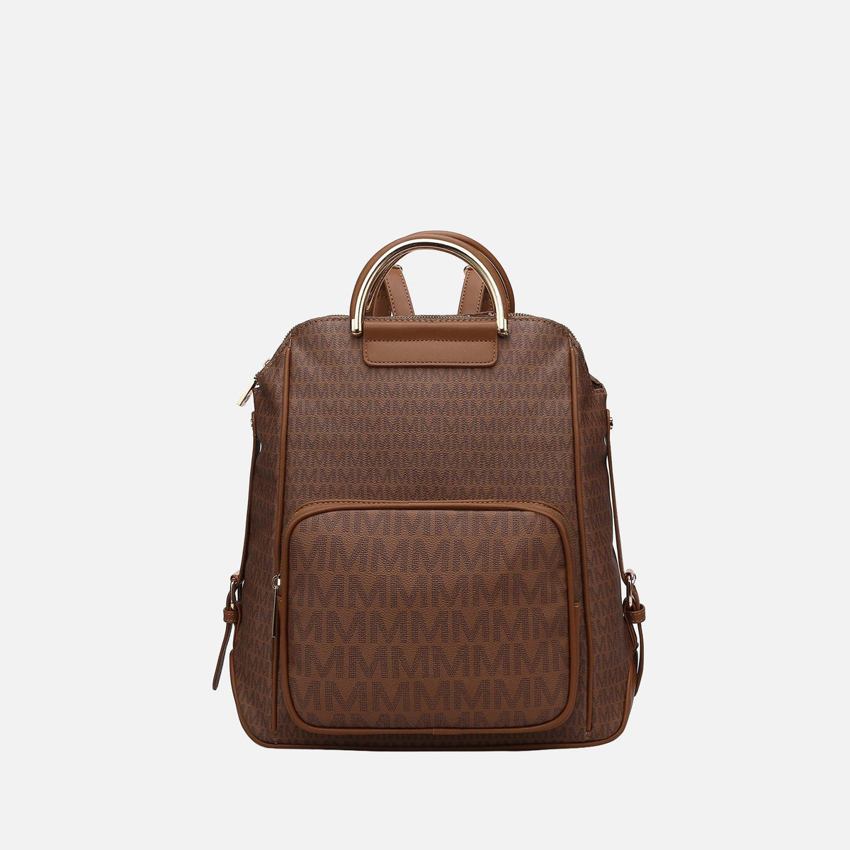 June Signature Backpack Handbag in Brown view 3