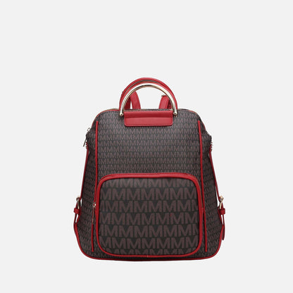 June Signature Backpack Handbag in Burgundy view 4