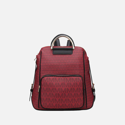 June Signature Backpack Handbag in Red view 7