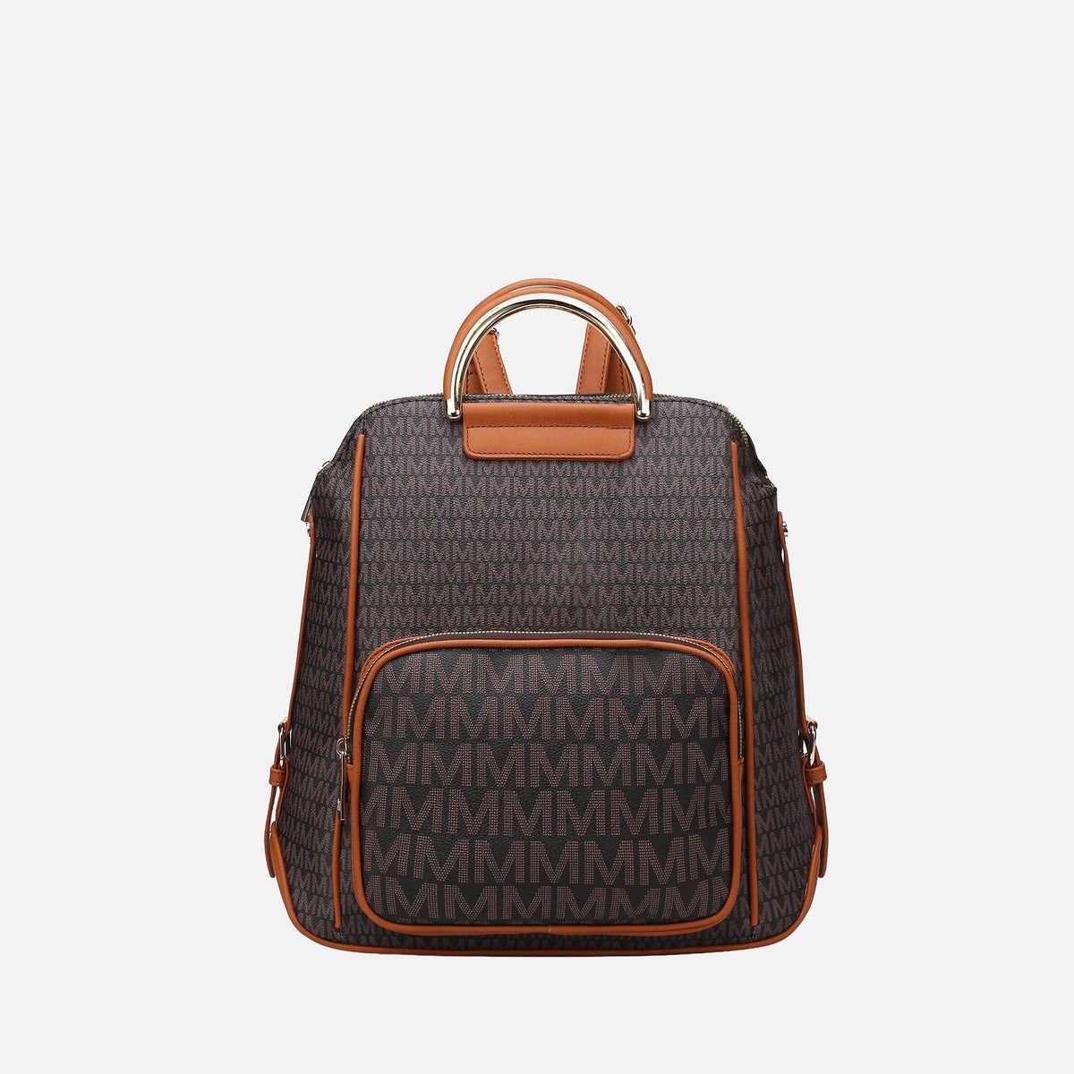 June Signature Backpack Handbag in Tan view 8