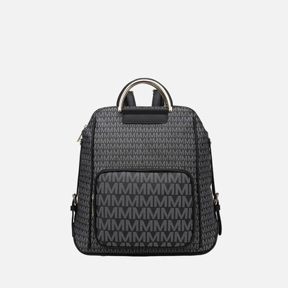 June Signature Backpack Handbag in White view 9