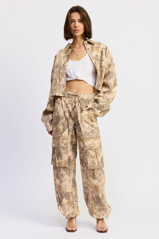 Kaavia Cargo Pants in Olive Pink Blush - Kaia Cargo Pant (bottom)