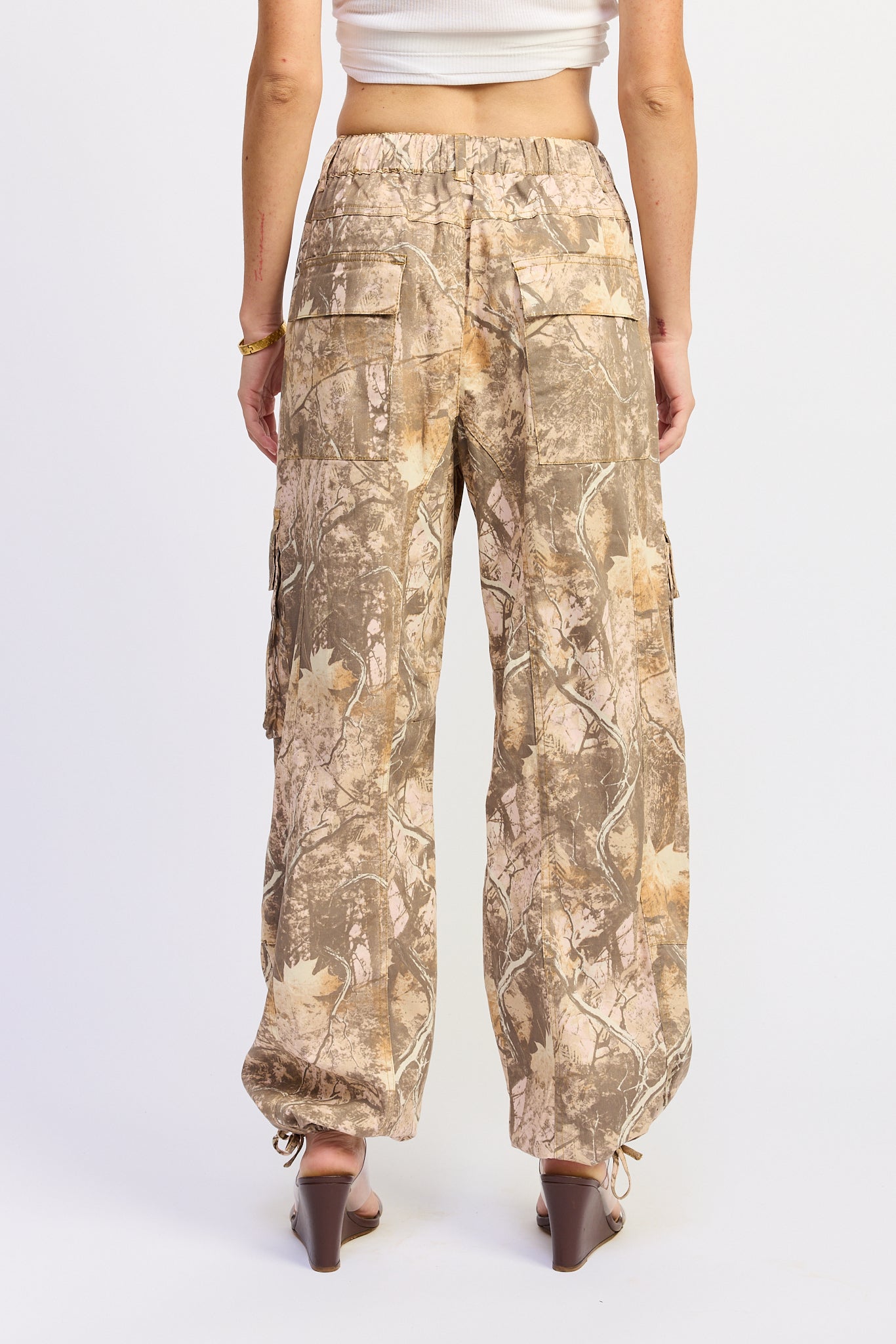 Kaavia Cargo Pants in Olive Pink Blush view 3 - Kaia Cargo Pant (bottom)
