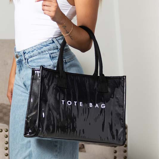 Kate Laminated City Tote in Camel view 2 (bag)