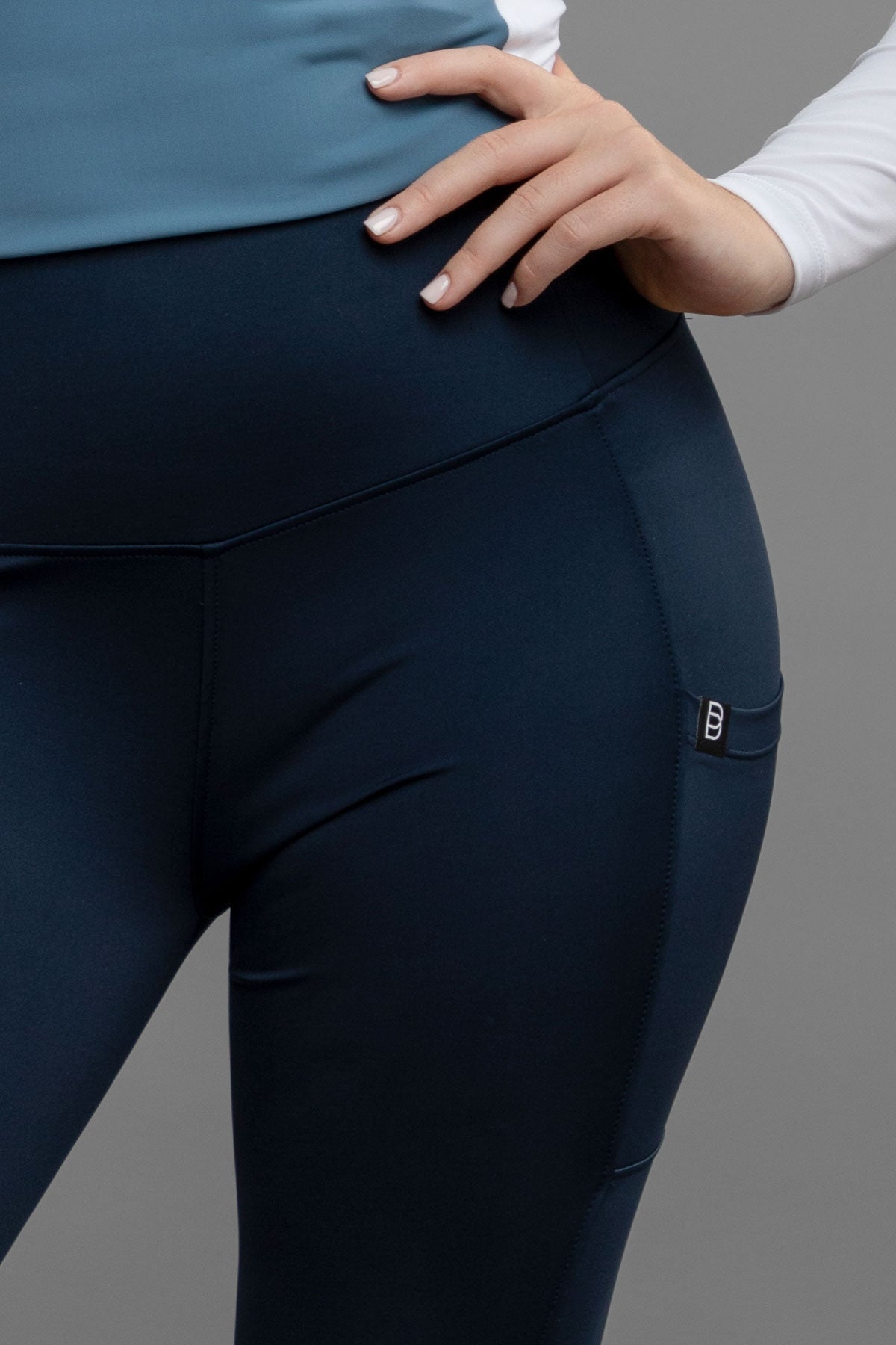 Kate Riding Tights in White/Tan view 14 (bottom)