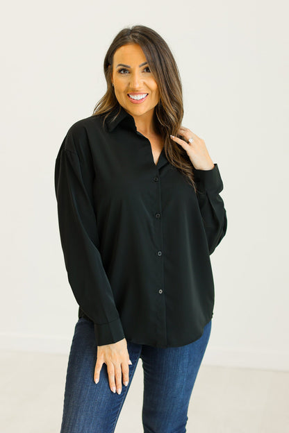 Kathryn Button-up, Black view 10 - Button Black (top)