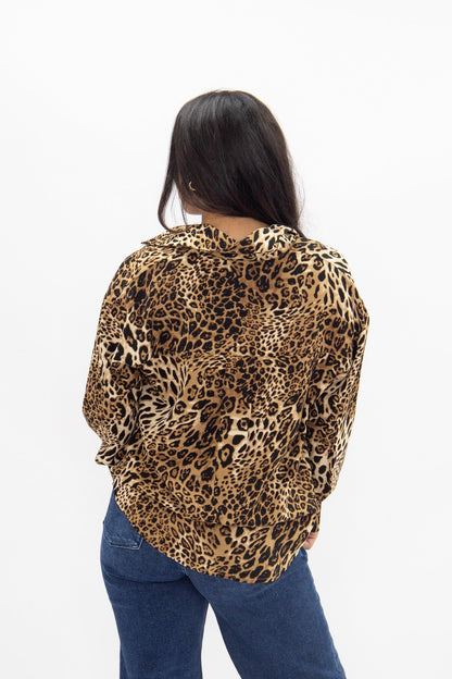 Kathryn Button-up, Leopard in Leopard view 5 - Button Leopard (top)