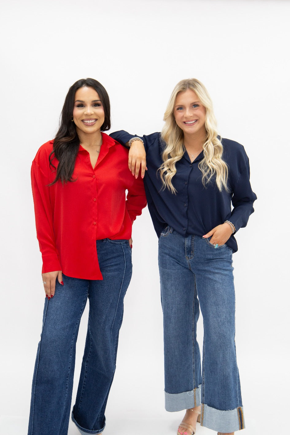 Kathryn Classic Button-up, Dark Red in Red view 6 - Catherine Classic Reddit (top)