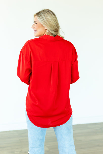 Kathryn Classic Button-up, Dark Red view 14 - Catherine Classic Reddit (top)