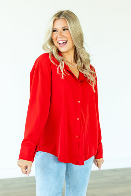 Kathryn Classic Button-up, Dark Red view 17 - Catherine Classic Reddit (top)
