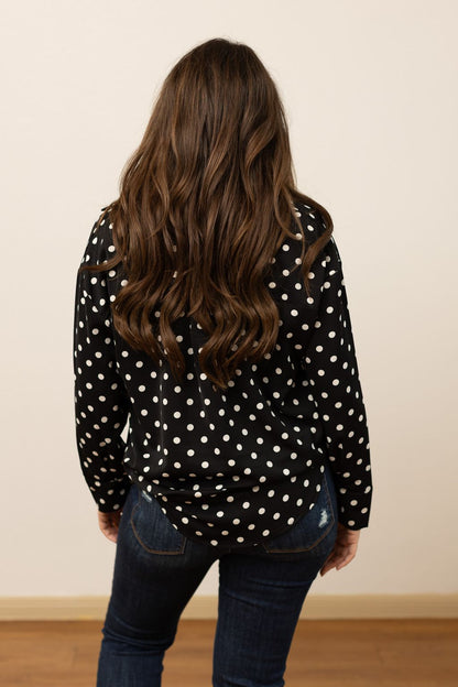 Kathryn Classic Button-up, Polka-dot view 13 - Polka Dot Classic (top)
