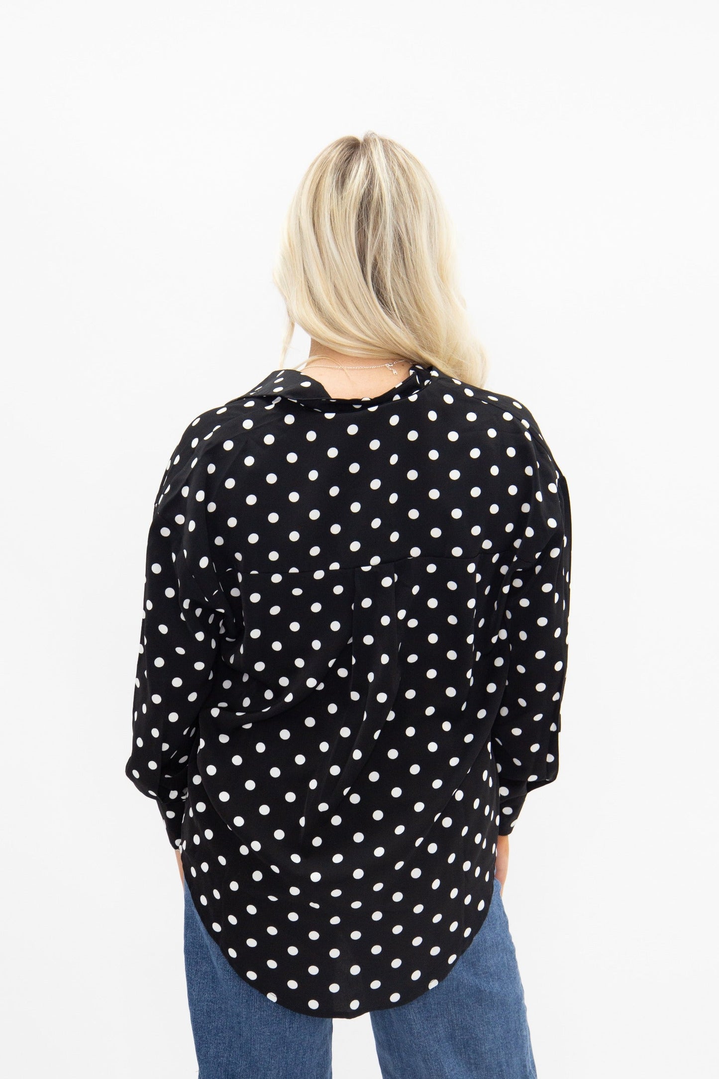 Kathryn Classic Button-up, Polka-dot view 17 - Polka Dot Classic (top)