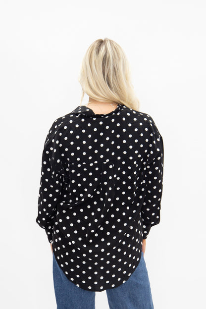 Kathryn Classic Button-up, Polka-dot view 17 - Polka Dot Classic (top)