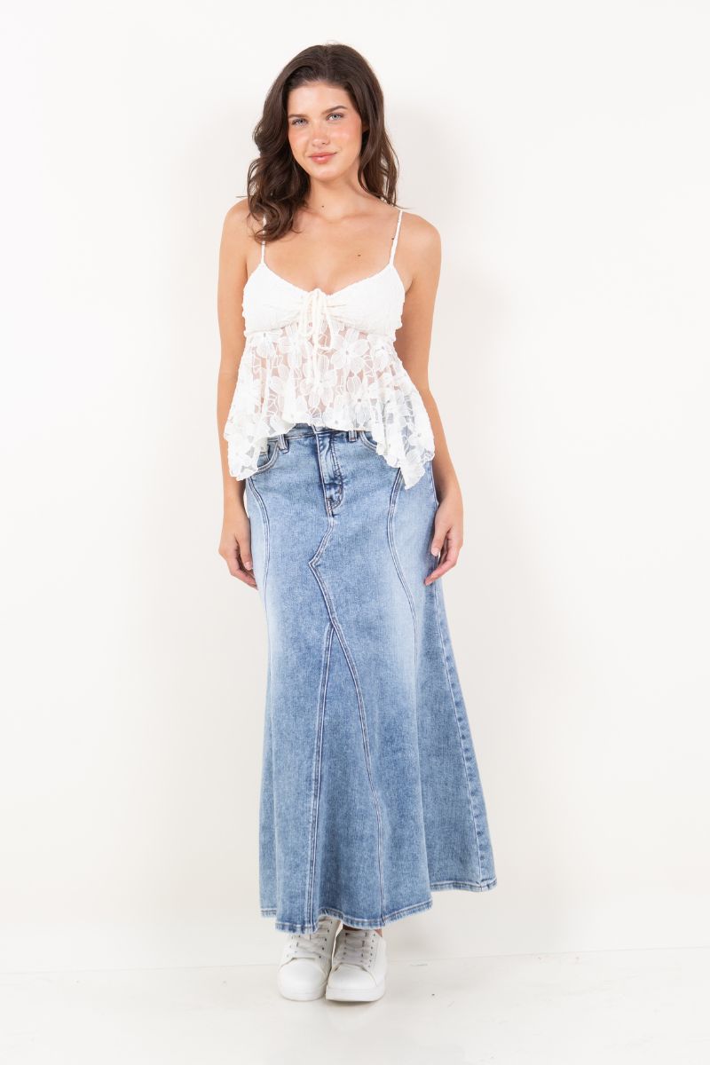 kayla denim maxi Kayla Denim Maxi Skirt view 4 (dress) - shop at us.meeeshop