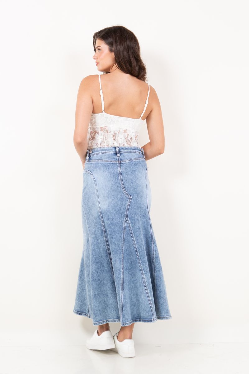 kayla denim maxi Kayla Denim Maxi Skirt view 8 (dress) - shop at us.meeeshop