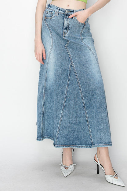 Kayla Denim Maxi Skirt in M view 2 (dress)