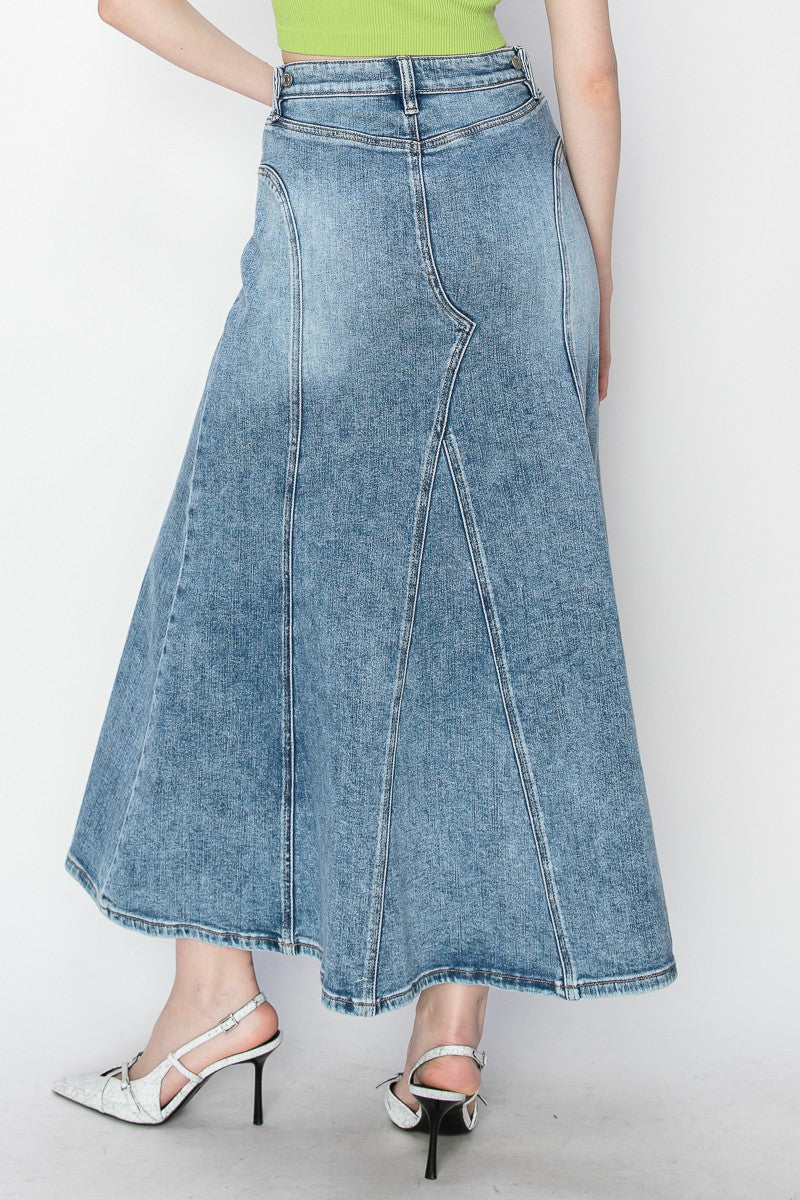 Kayla Denim Maxi Skirt in XL view 4 (dress)
