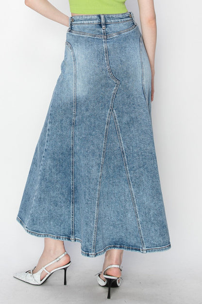 Kayla Denim Maxi Skirt in XL view 4 (dress)