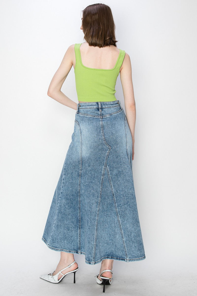 Kayla Denim Maxi Skirt view 7 (dress)