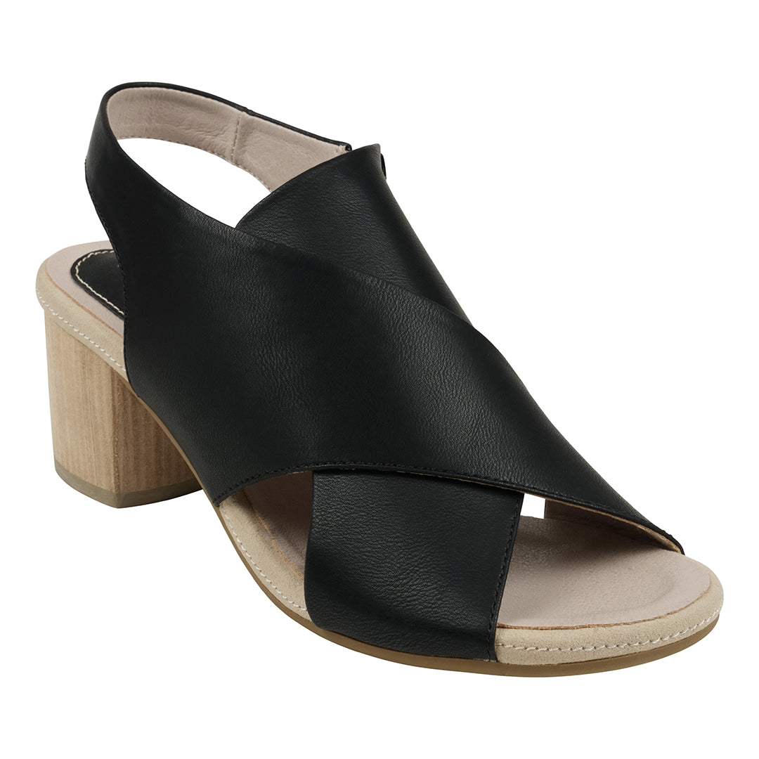 Keefa Black Cross Strap Slingback Heeled Sandals Black (bag) - keefa sandal black, piper sandals review - shop at us.meeeshop