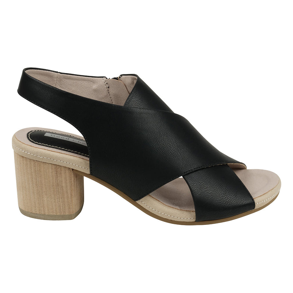 Keefa Black Cross Strap Slingback Heeled Sandals Black view 4 (bag) - keefa sandal black, piper sandals - shop at us.meeeshop