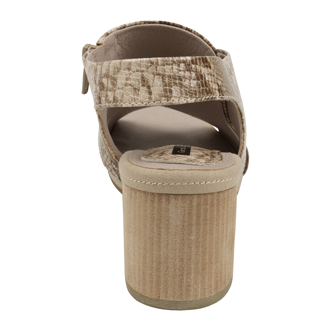 Keefa Snake/beige Cross Strap Slingback Heeled Sandals Snake/Beige view 2 (bag) - heeled sandals, sling - shop at us.meeeshop