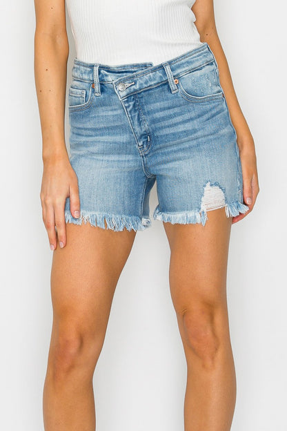 Kendall Eco Friendly High Rise Crossover Shorts view 5 - High-Waisted (bottom)