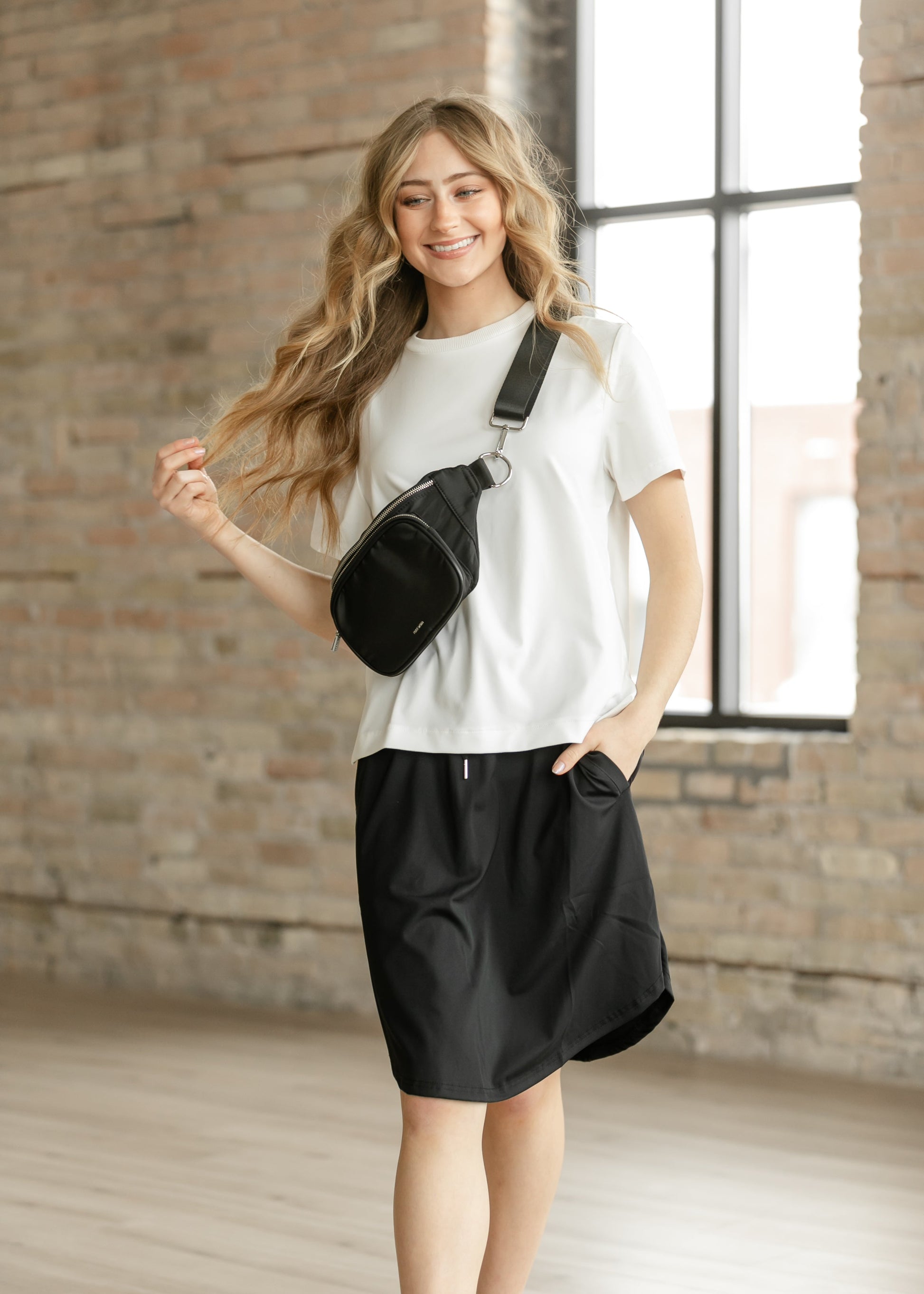 Kenedi Black Athletic Sport Skirt in 1XL view 6