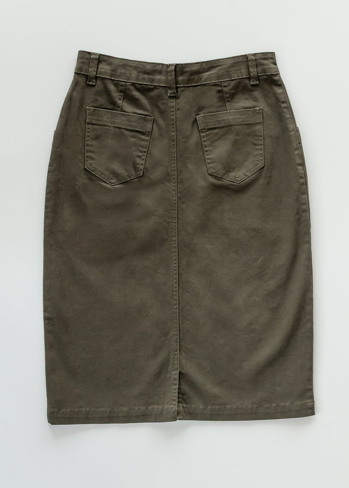 Kennedy Olive Midi Denim Skirt view 14 (dress)