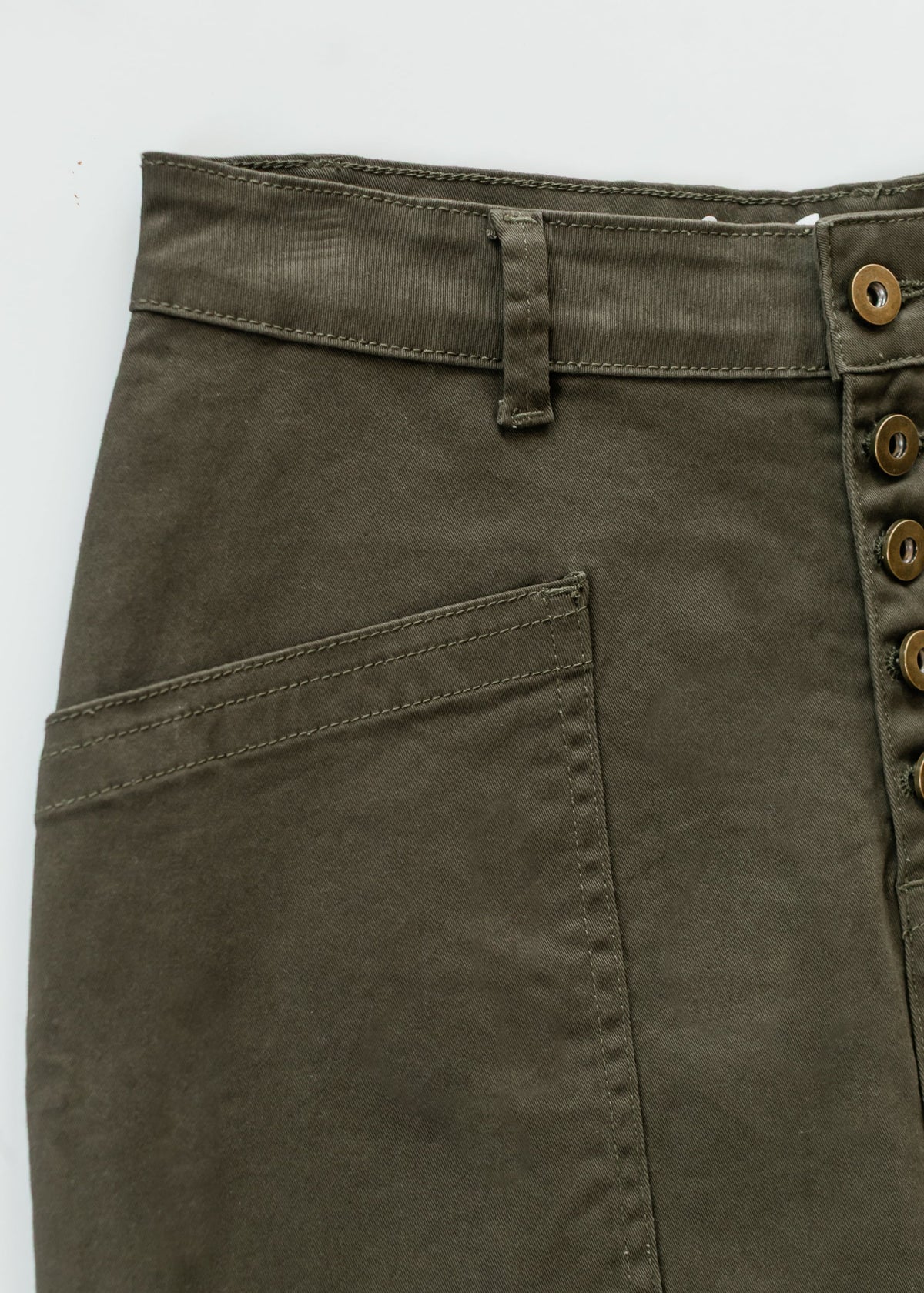 Kennedy Olive Midi Denim Skirt view 15 (dress)