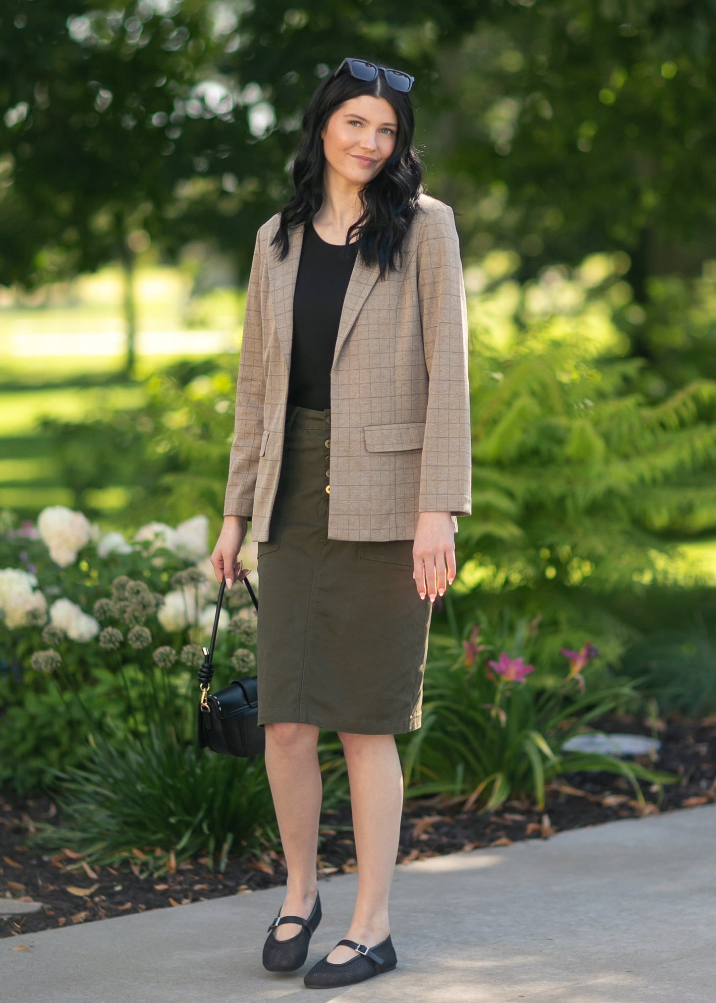 Kennedy Olive Midi Denim Skirt view 17 (dress)