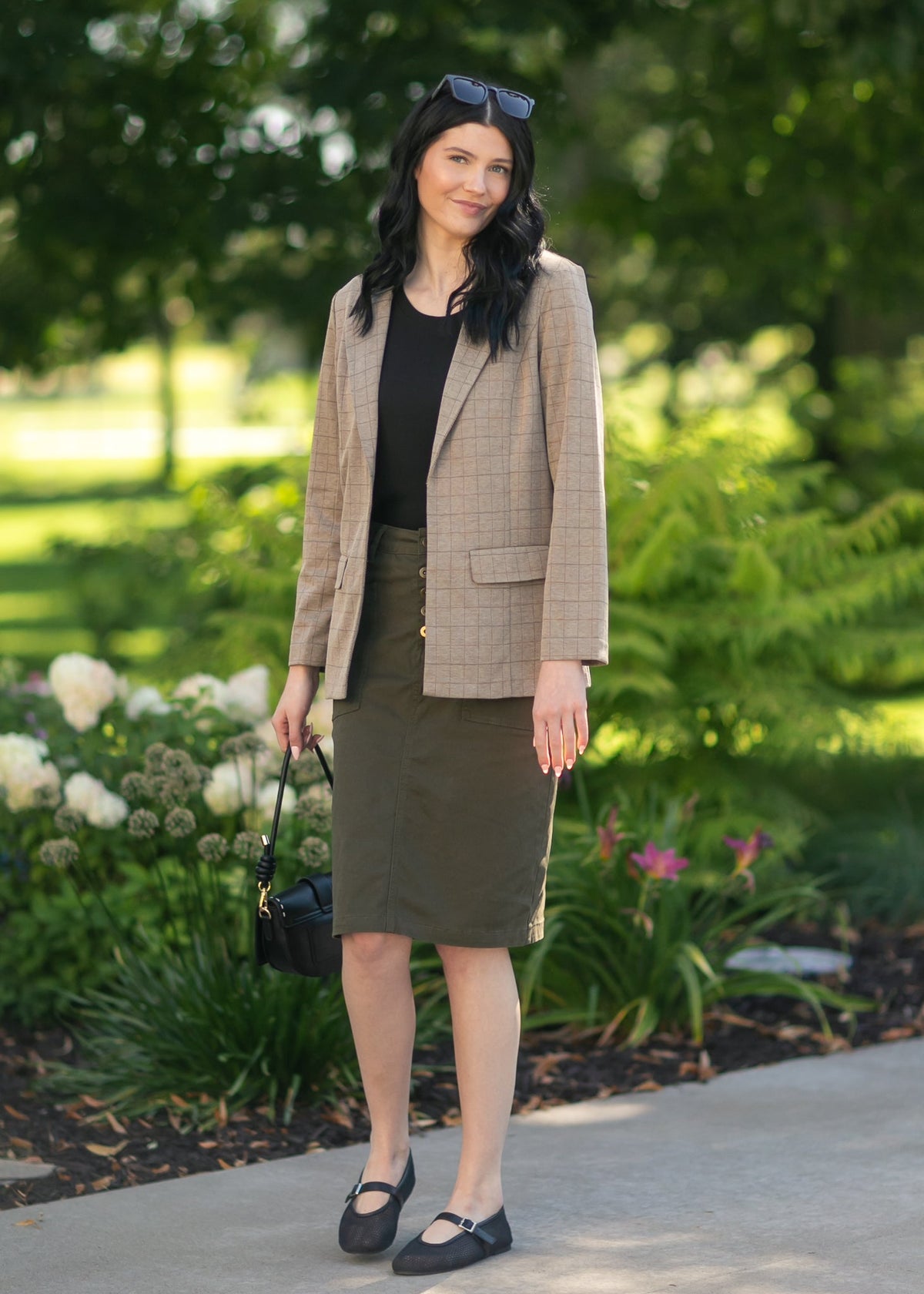 Kennedy Olive Midi Denim Skirt view 17 (dress)