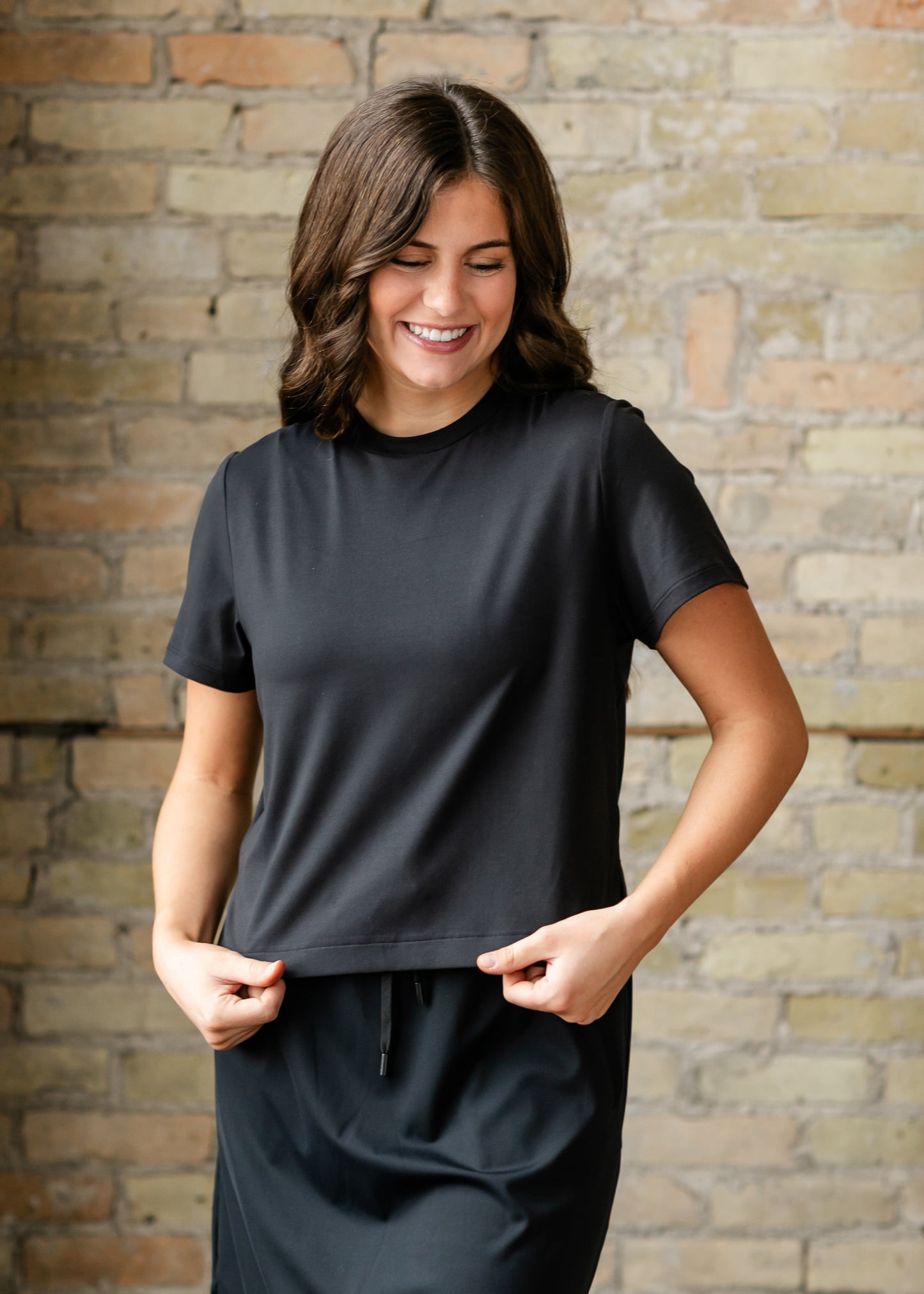 Kia Black Athletic Short Sleeve T-shirt in S view 2 - Kia Black T Shirt (top)