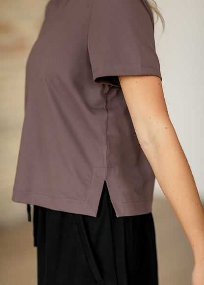 Kia Dusty Mauve Athletic Short Sleeve T-shirt view 7 - Short Shirt (top)