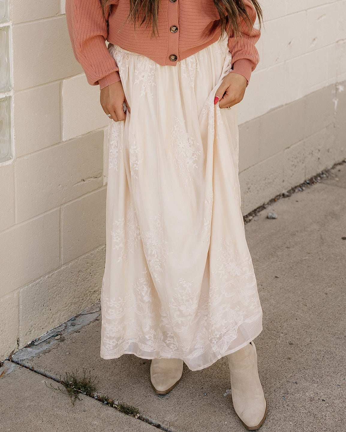 koa lace skirt Koa Lace Skirt Oatmeal (skirt) - shop at us.meeeshop