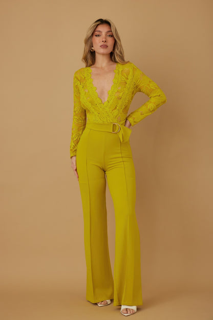 Lace Crochet Long Sleeve Jumpsuit in M view 2 - Lace Crochet Romper Dress (one-piece)