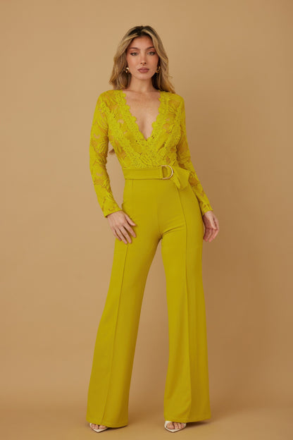 Lace Crochet Long Sleeve Jumpsuit in S - Lace Crochet Romper Dress (one-piece)