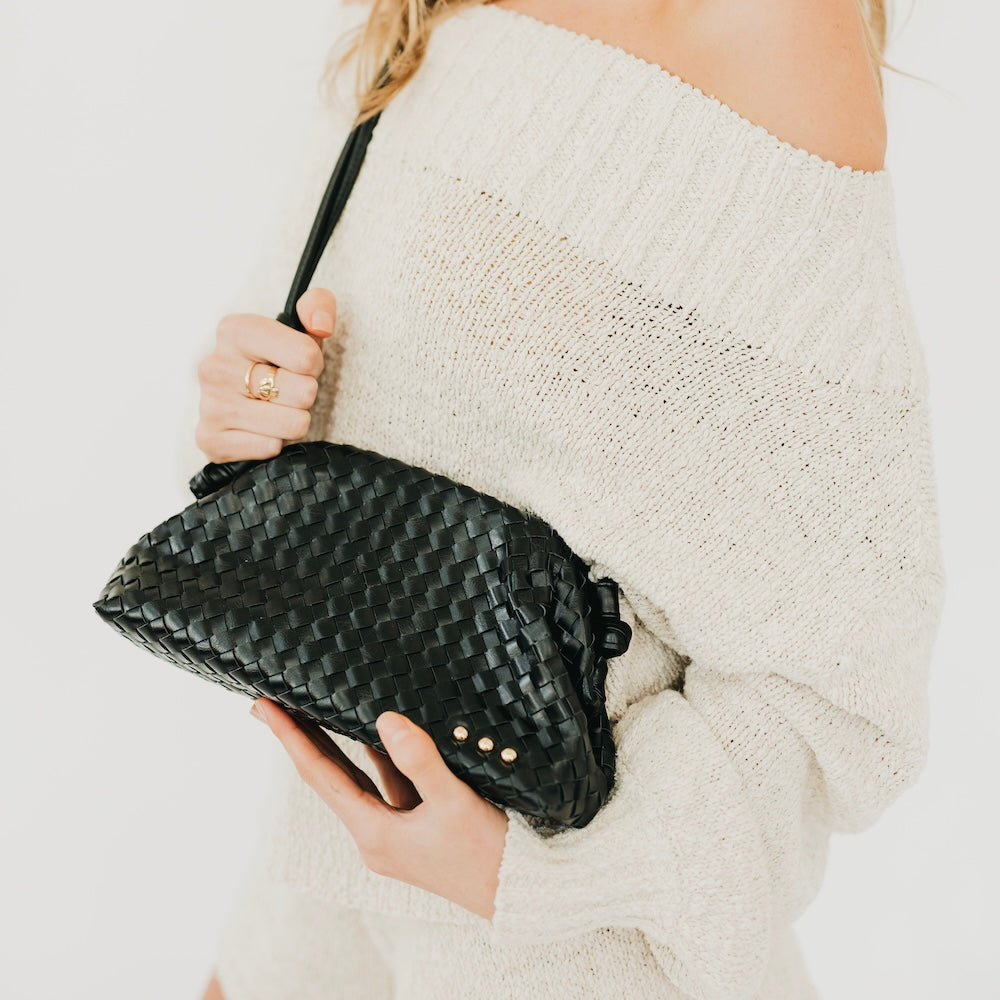 Lacy Woven Frame Crossbody Bag in Cream view 2 - Bag Crossbody