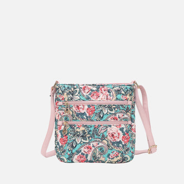 Lainey Floral Shoulder Bag in Floral Black